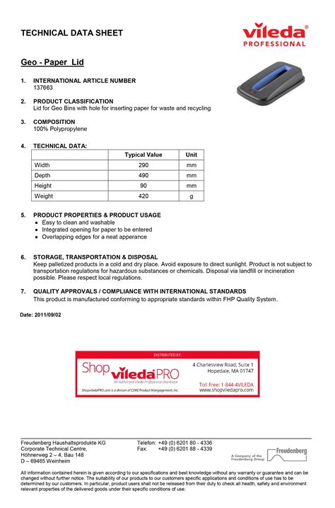 TECHNICAL DATA SHEET HW3802 Fendi .